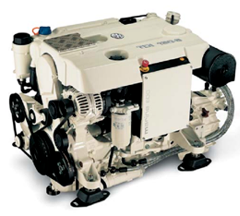 Witte scheepsmotor met generator en koelsysteem voor professioneel onderhoud en reparatie